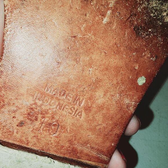 MYSTIQUE Sz 9 Teal Beaded Starfish Beach Resort Kuwai Leather Handmade Sandals - Picture 13 of 14